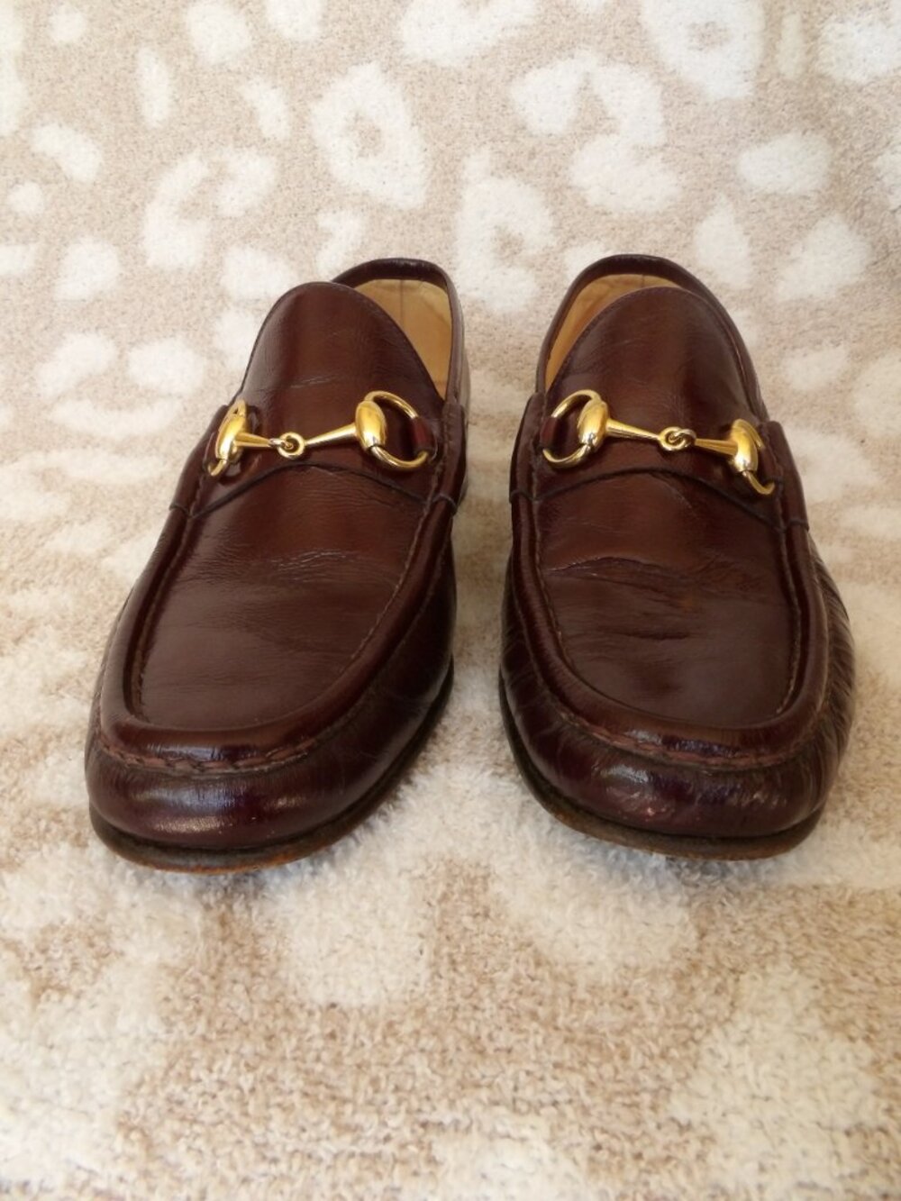 Vintage Gucci Mens Horsebit Loafers | Burgundy | Size UK 43 (US 10) - Picture 2 of 8